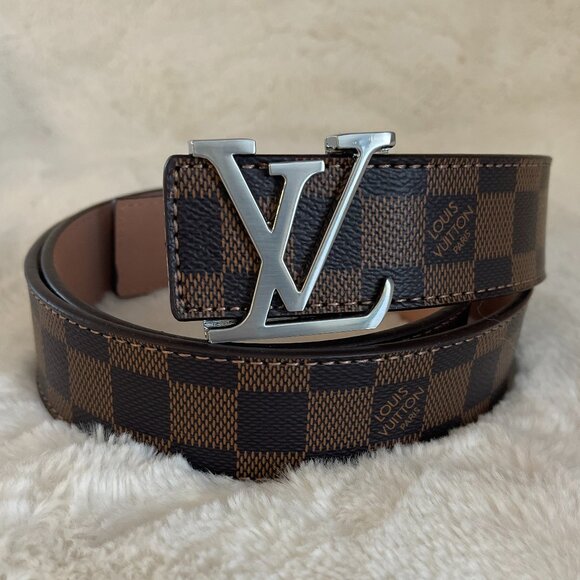 Louis Vuitton Monogram Initial Belt 50/125 Brown Silver - Picture 1 of 8